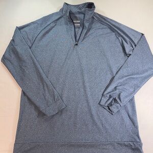 Swannies Golf Graham Quarter Zip Performance Long Sleeve Blue Mens L